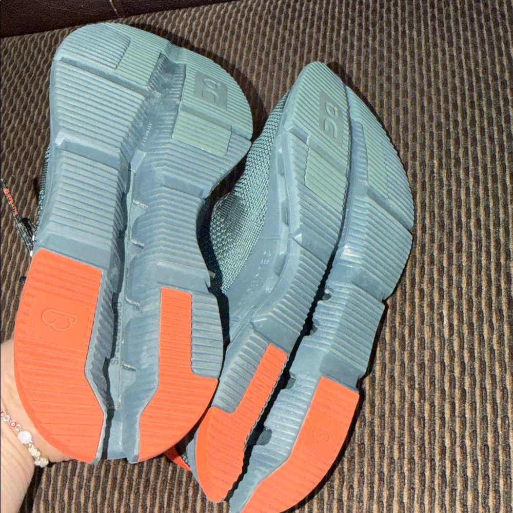 On Cloudnova Juniper Green Orange Cloudtec Shoes … - image 7